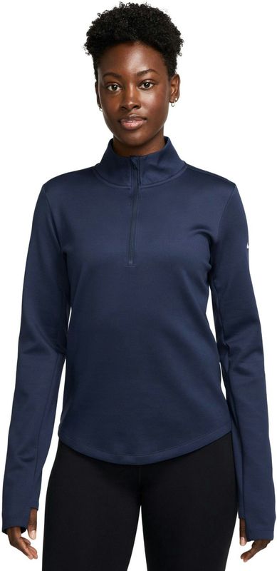 Nike One Therma-FIT tussenlaag met halflange rits voor dames - Blauw