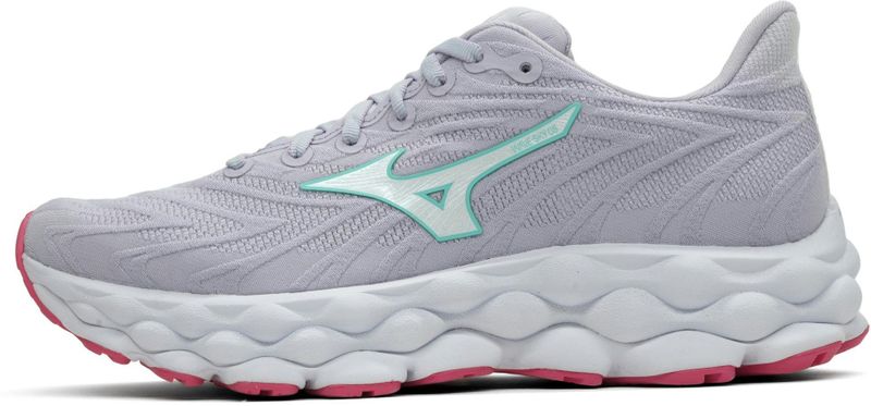 Mizuno - WAVE SKY 8 - Hardloopschoenen - Thistle/Wit/Camellia Rose