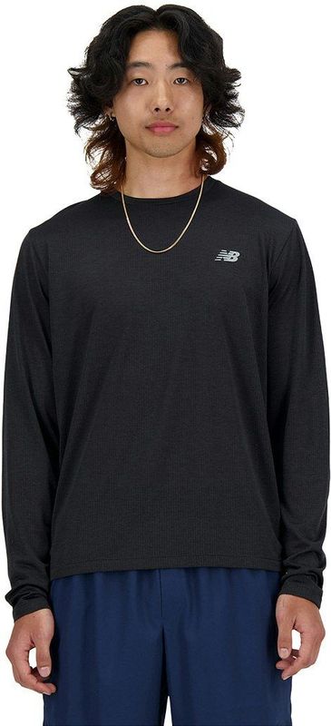 New Balance - MT41256 - T-shirt - Zwart - Gerecycled Polyester - Duurzaam