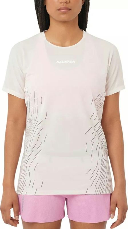 Salomon - Sense Aero SS Tee GFX - T-shirt - Whisper White/White