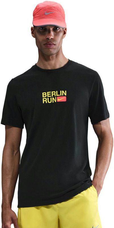 Nike - Hardloopshirt - Zwart - Korte Mouwen - Dri-FIT