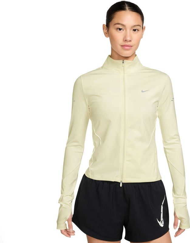 Nike Swift Dri-FIT tussenlaagtop voor hardlopen met volledige rits voor dames - Wit