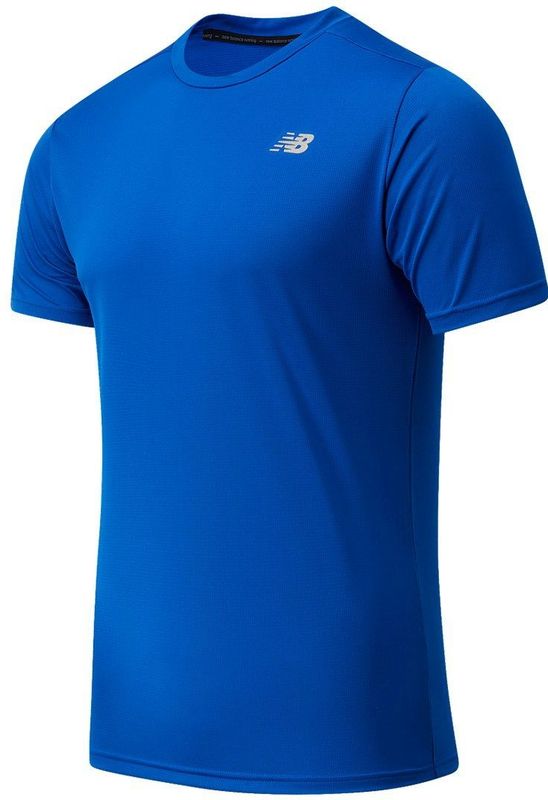 New Balance Core Run Short Sleeve Heren Sportshirt TEAM ROYAL