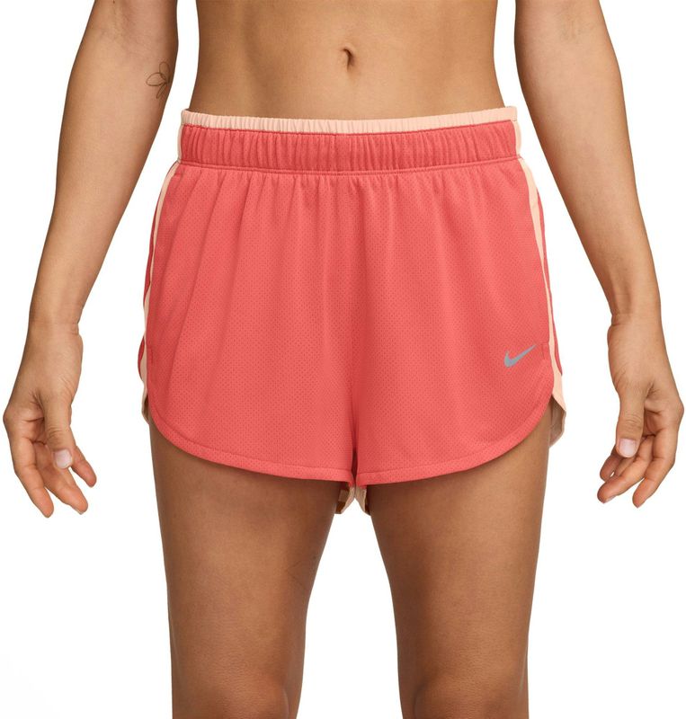 Nike Dri-FIT hardloopshorts met binnenbroekje voor dames - Oranje