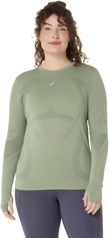 ASICS - Road Seamless LS Top - Hardloopshirt - Blauw - Naadloze Structuur