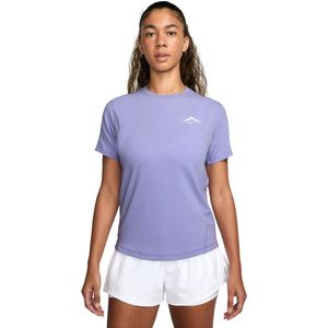 nike dri fit trail mauve women s jersey met korte mouwen