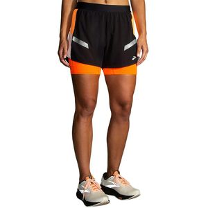 Brooks - Run Visible 2in1 4 Inch Short 2.0 - Hardloopshort - Dames