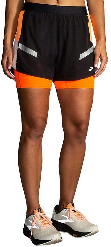 Brooks - Run Visible 2in1 4 Inch Short 2.0 - Hardloopshort - Dames