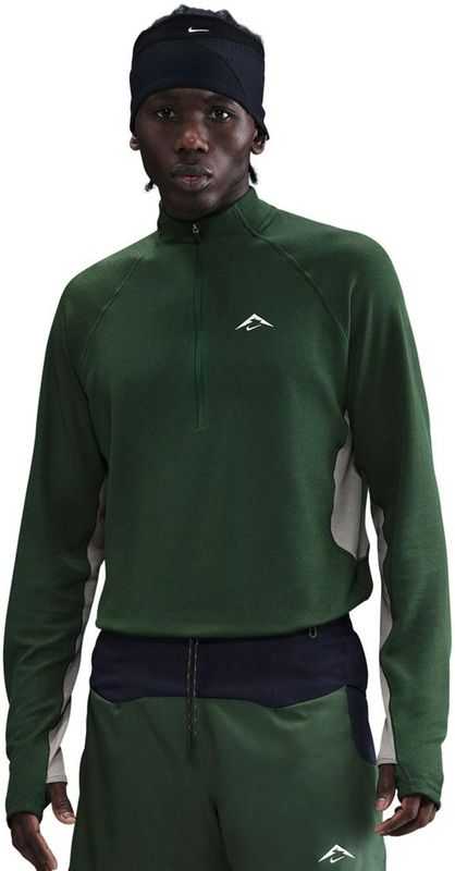 Nike Trail Dri-Fit 1/2-Zip Hardloopshirt (Heren |groen)