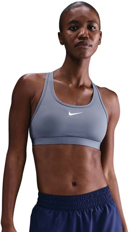 Nike Swoosh Medium Support padded sport-bh - Blauw