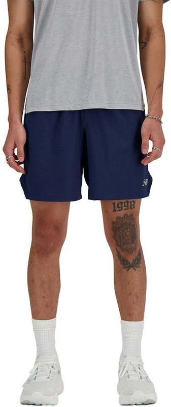 New Balance - MS41283 - Korte Broek - Grijs - Casual - Sportief - Meerdere Sporten - Polyester