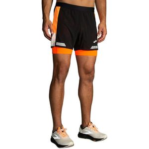 Brooks Run Visible 2in1 5 Inch Short 2.0 Heren