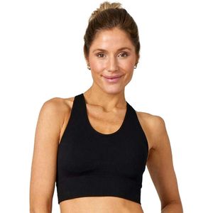 Pure Lime - Padded sportbeha – Zwart – sport bh – sportbeha – fitness – hardlopen – dames – maat S/M