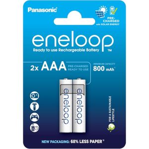 Panasonic eneloop oplaadbare AAA batterij - 800 mAh - NiMH - 2 stuks