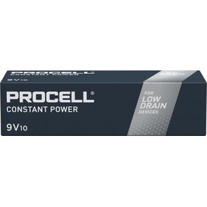 DURACELL - PROCELL ALKALINE BLOKBATTERIJ - 9 V/6LR61 - 10 St.