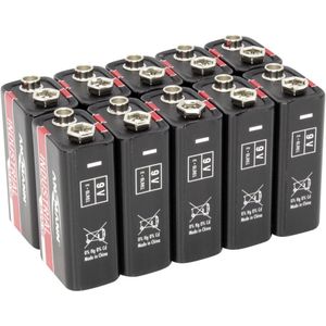 Ansmann Ansmann industriële alkaline batterijen - 10 x 9 V blokbatterijen 6LR61