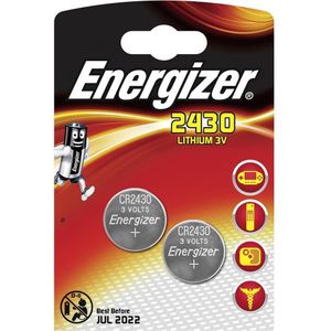 Energizer Lithium Knoopcel Batterij CR2430 3 V 2-Blister