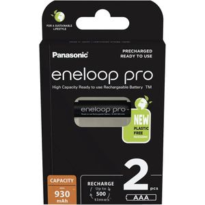 Panasonic eneloop pro AAA/Micro NiMH-batterij (2 stuks), oplaadbare batterij