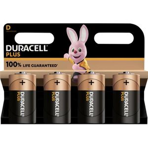 Duracell Plus-D K4 D - Batterij -  Alkaline - 1.5 V - 4 stuks