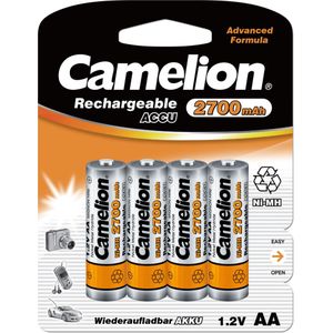Camelion oplaadbaar AA batterij - 2700 mah - 4 stuks