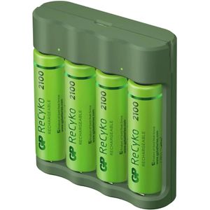 GP Recyko+ PB420 AA/AAA batterijlader inclusief 4x AA 2100mAh batterijen