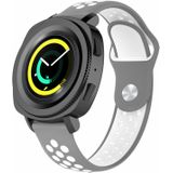 Samsung Gear Sport bandje / Galaxy Watch 42mm SM-R810 grijs - wit GrijsWit 20 mm