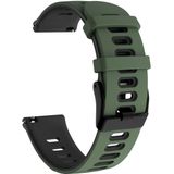 Samsung Gear Sport bandje Samsung galaxy watch active 1 - 2 / Galaxy Watch 42mm SM-R810 bandje GroenZwart 20 mm