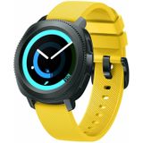 Samsung Gear Sport bandje / Galaxy Watch 42mm SM-R810 silicone geel large Geel 20 mm