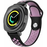 Samsung Gear Sport bandje / Galaxy Watch 42mm SM-R810 zwart - roze RozeZwart 20 mm