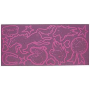Jugend Reflexie Sticker Set Horses Pink