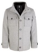 Tom Tailor Jacke Winterjacke mit eingesetztem Stehkragen, Knopfleiste und seitlichen Eingrifftaschen