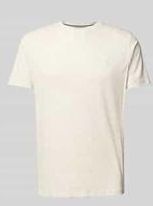 T-Shirt mit geripptem Rundhalsausschnitt