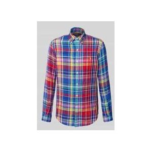 Custom Fit Leinenhemd mit Button-Down-Kragen
