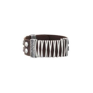 Seven-24 Armband Edelstahl mit braunem Leder