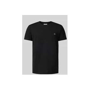 Slim Fit T-Shirt mit Label-Stitching