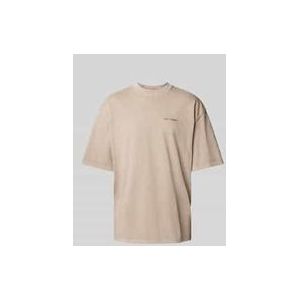 Oversized T-Shirt mit Label-Stitching
