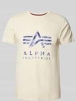 T-Shirt mit Label-Print