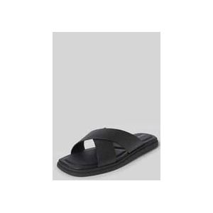 Slides aus echtem Leder Modell 'CRISS CROSS'