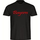 multifanshop Herren T-Shirt - Bayern - Schriftzug - Druck rot - Männer