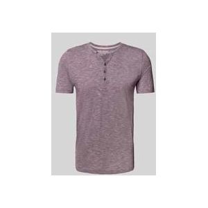 T-Shirt mit kurzer Knopfleiste
