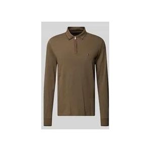 Slim Fit Poloshirt mit Label-Stitching