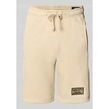 Regular Fit Sweatshorts mit Label-Badge