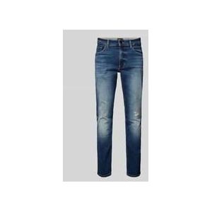 Regular Fit Jeans mit Label-Patch Modell 'DELAWARE'