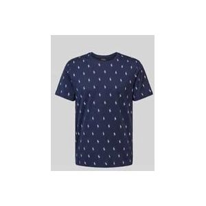 T-Shirt mit geripptem Rundhalsausschnitt