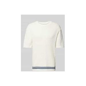 T-Shirt in Strick-Optik