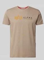 T-Shirt mit Label-Print