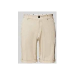 Regular Fit Chinoshorts aus Baumwoll-Mix