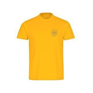 multifanshop Kinder T-Shirt - Deutschland - Adler Retro Gold - Druck gold metallic - Kind