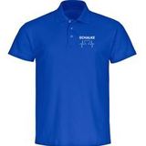 multifanshop Poloshirt - Schalke - Herzschlag - Druck weiß - Polo