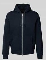 Regular Fit Sweatjacke aus reiner Baumwolle mit Zweiwege-Reißverschluss